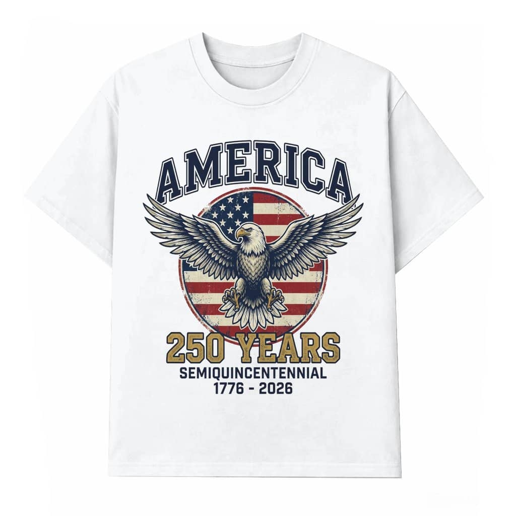 250 Years Semiquincentennial America Eagle T-Shirt - Patriotic Gift for Him