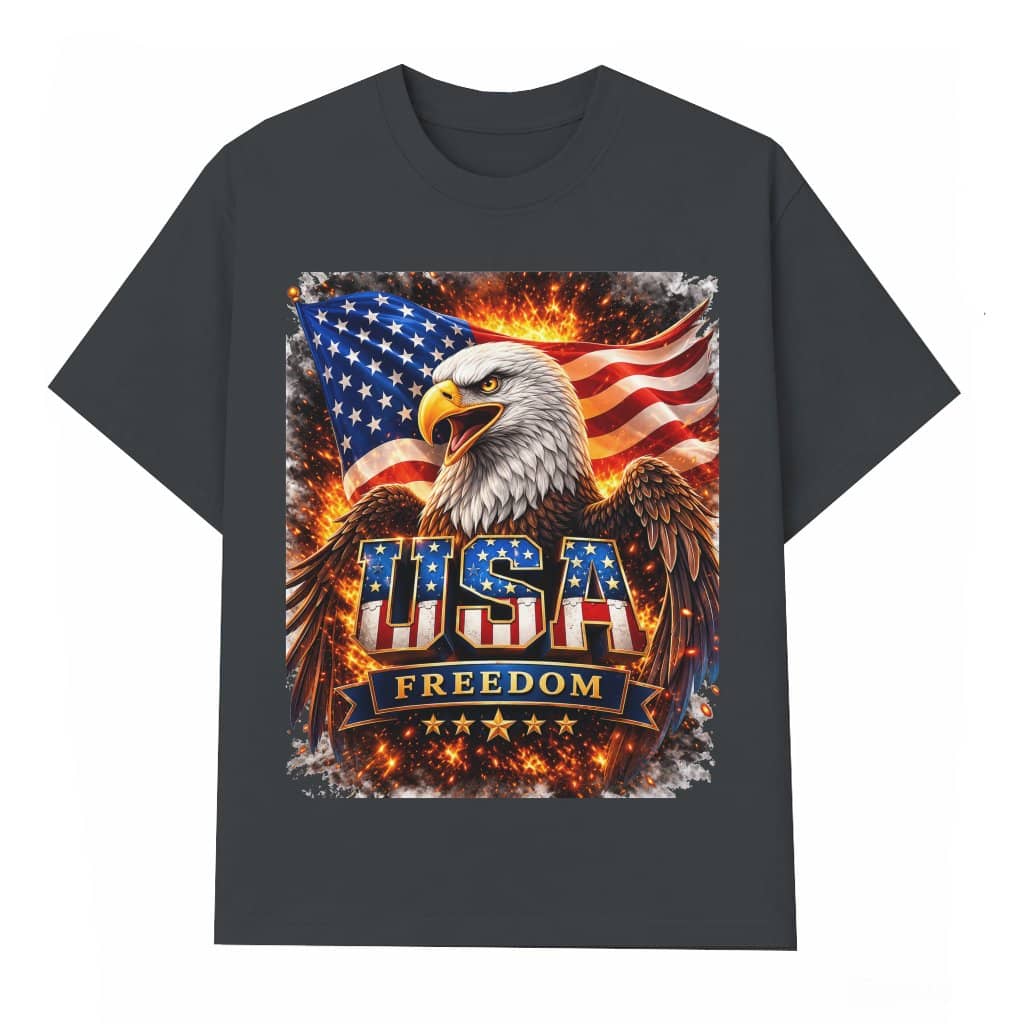 Eagle Patriotic USA Freedom T-Shirt - 4th of July Gift for Him
