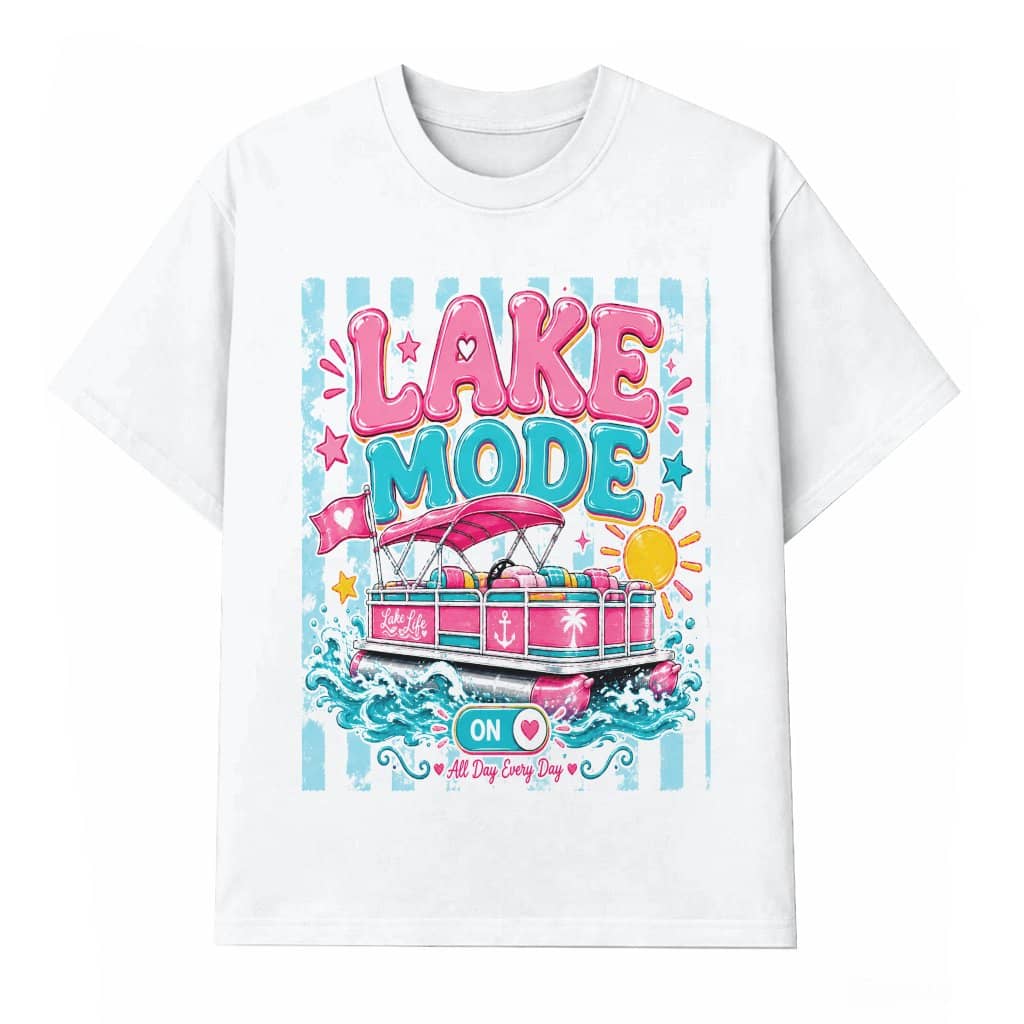 Lake Mode On Summer T-Shirt - Summer Vacation Gift for Her