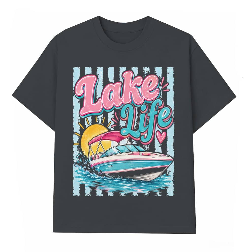 Vintage Lake Life Boat Trip T-Shirt - Funny Summer Vibes Gift for Her
