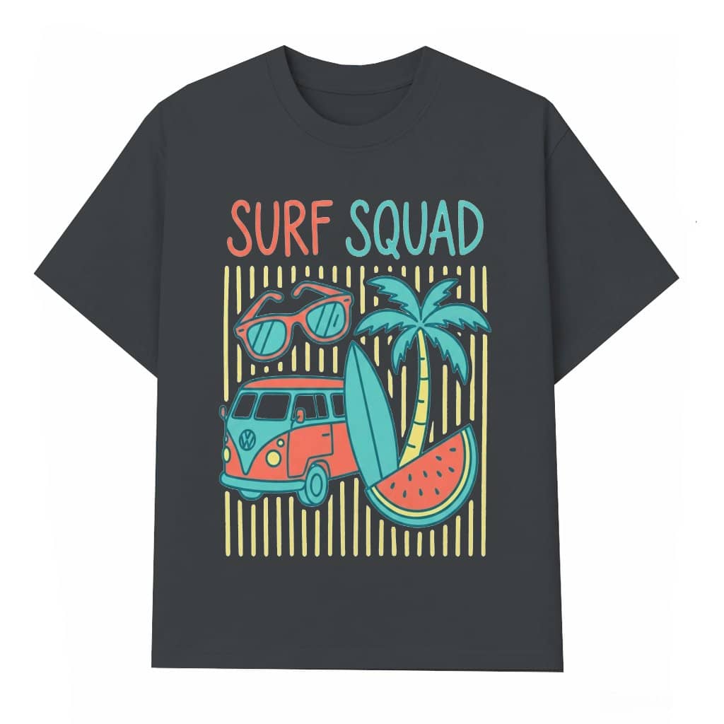 Vintage Surf Squad Beach Vacation T-Shirt - Summer Vibes Gift for Beach Lovers