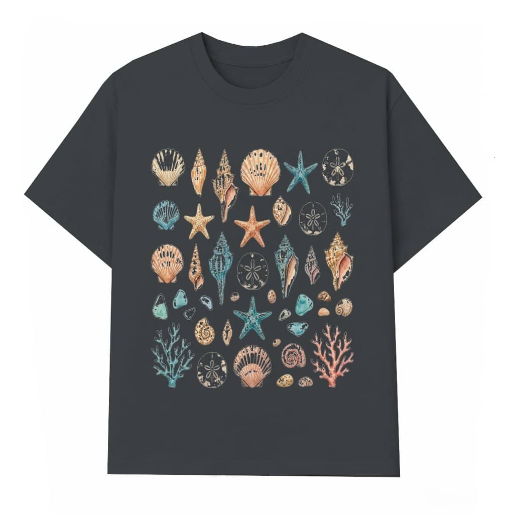 Vintage Oceancore Sea Shells T-Shirt - Coastal Summer Gift for Beach Lover