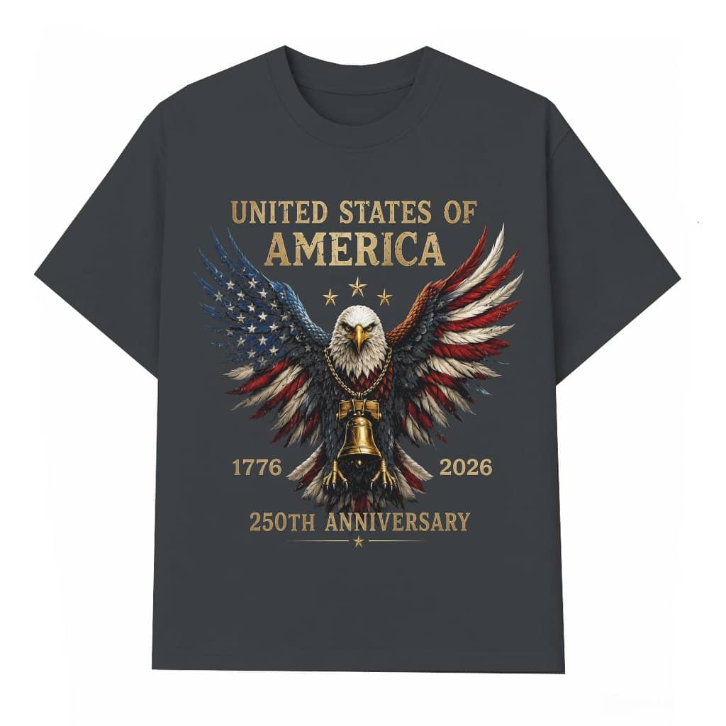 Retro 250th Anniversary of United States America T-Shirt - USA Independence Gift for Him & Her