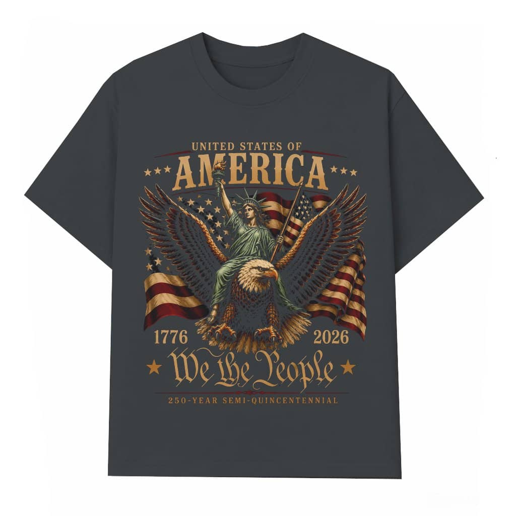 United States of America Eagle T-Shirt - We The People Patriotic USA Liberty Gift for Her
