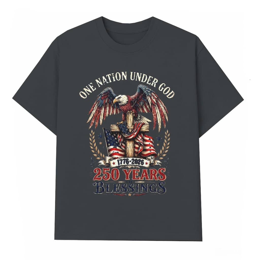 Patriotic Eagle 1776 2026 T-Shirt - One Nation Under God America 250 Years Gift for Him & Her