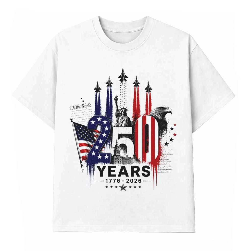 We The People America 250 Shirt - 1776 to 2026 Fighter Jet T-Shirt - 4th of July Gift for Him & Her