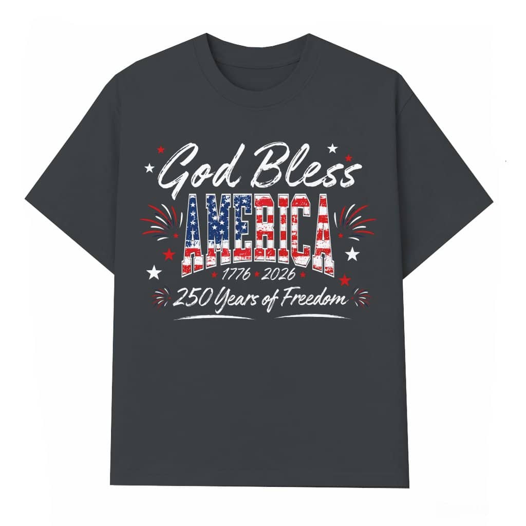 God Bless America T-Shirt - Cute 4th of July America Gift for Her