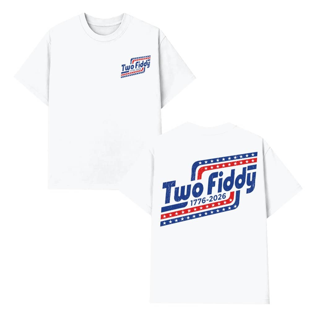 Vintage America Two Fiddy T-Shirt 2 sided - 1776 2026 Gift for Him & Her