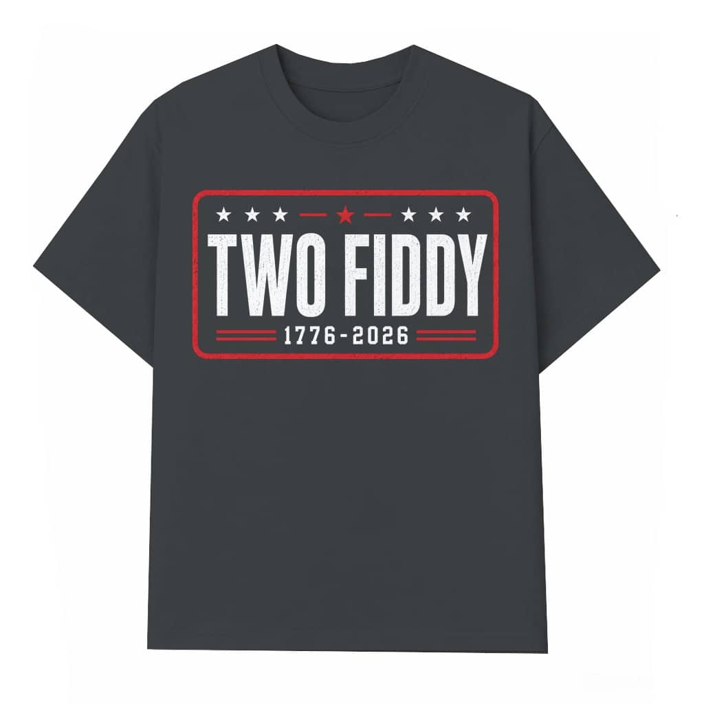 Retro Two Fiddy T-Shirt - Funny 250 Years of Freedom Gift for 4th of July