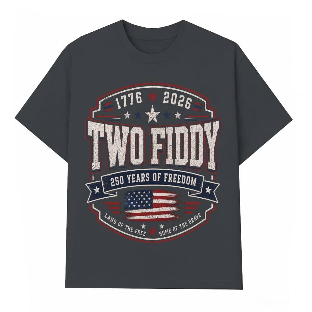 Retro 1776 2026 Two Fiddy T-Shirt - USA Flag 250 Years of Freedom Gift for men women