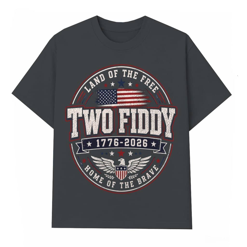 Vintage 1776 2026 Two Fiddy T-Shirt - USA Flag 250th Patriotic Gift for men women