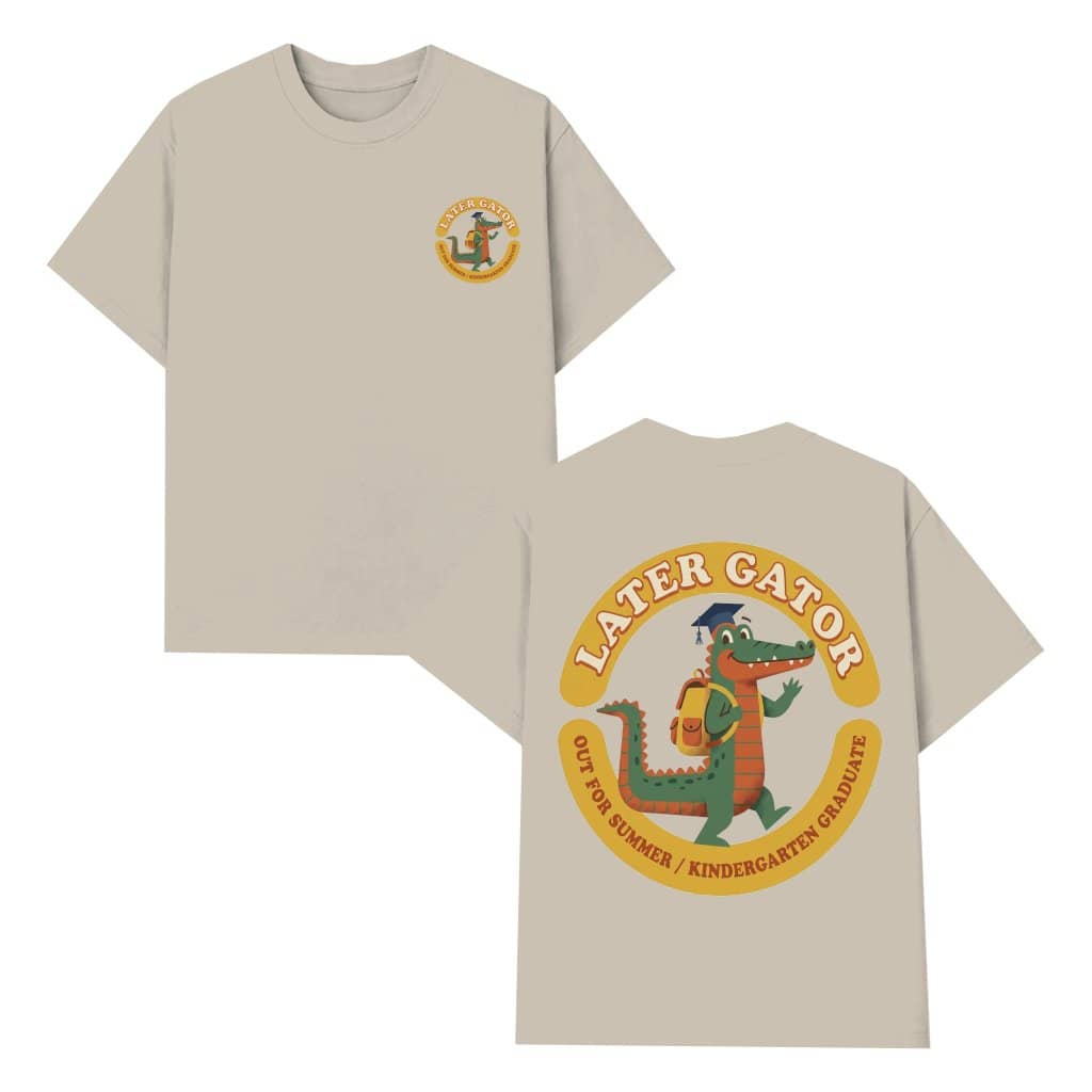 Later Gator Funny Graduation Season T-Shirt| Out for Summer Funny Gator Gift for Teachers & Students