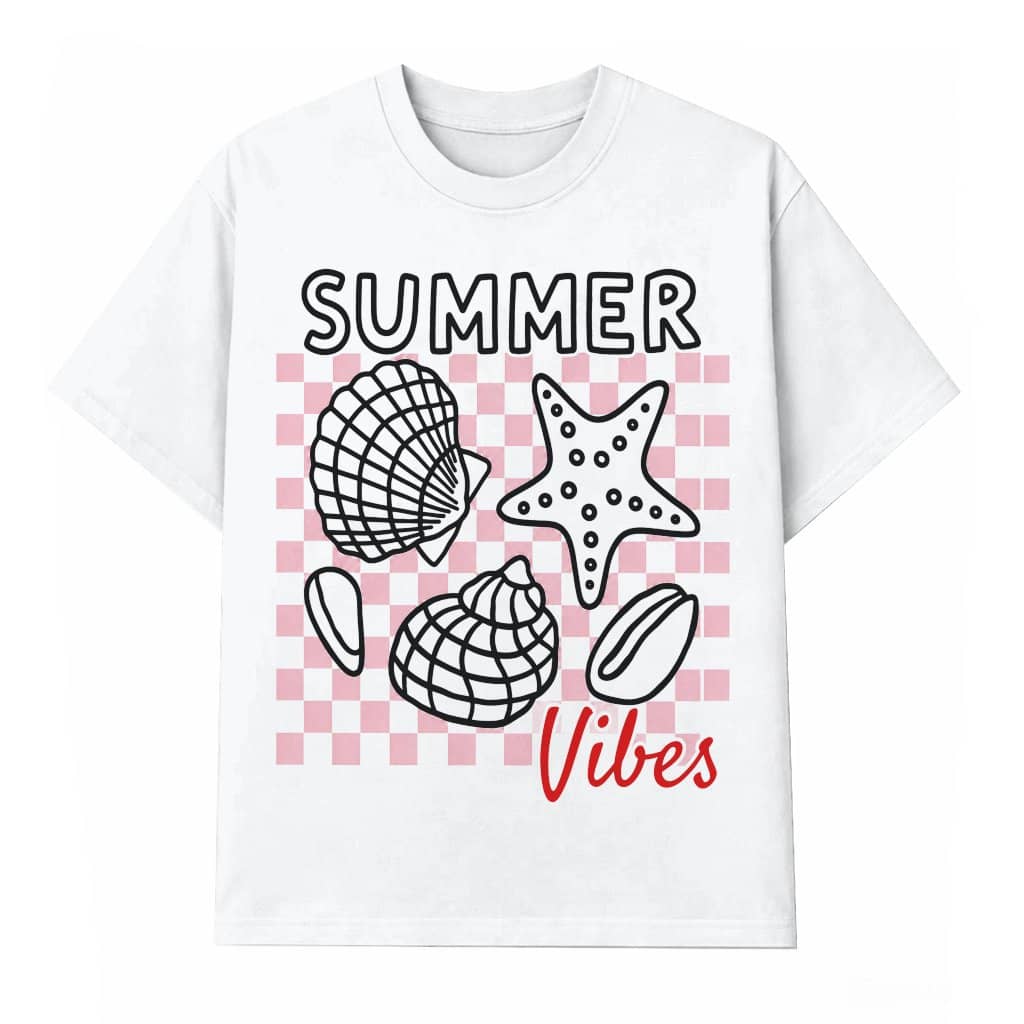 Coastal Summer Vibes T-Shirt| Cute Ocean Animals Gift for women