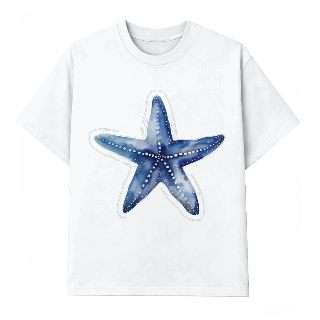 Watercolor Coastal Starfish T-Shirt| Coastal Summer Gift for Her