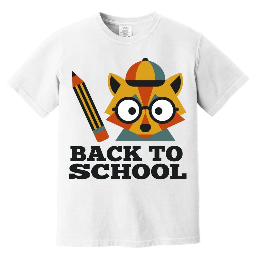 Comfort Colors Back To School Fox Shirt| Cute Geometric Fox Teacher Gift for First Day of School