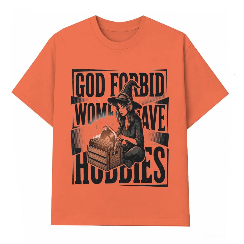 God Forbid Women Halloween Witch T-shirt| Salem Witch Listening Music Funny Halloween Gift for Her