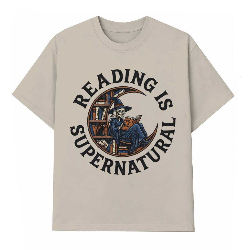 Reading Is Supernatural Funny Halloween Witch T-shirt| Spooky Bookish Halloween Gift for Readers