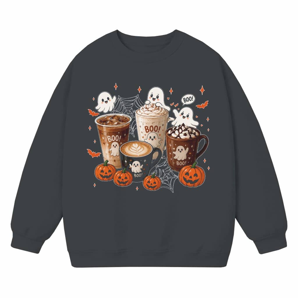 Funny Halloween Boo with Coffee Weather Sweatshirt| Spooky Halloween Gift for men women