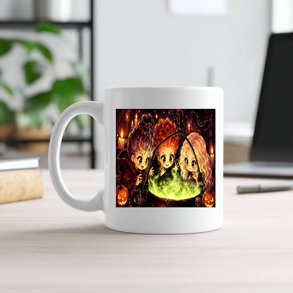 Hocus Pocus Halloween Witches White Mug| Funny Halloween Party Gift for Her