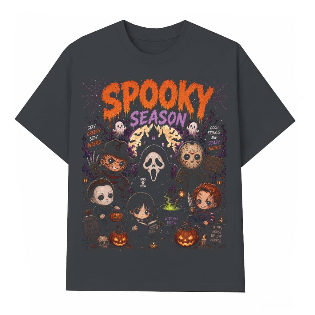 Spooky Season Halloween T-shirt | Horror Characters Halloween Gift for Fan