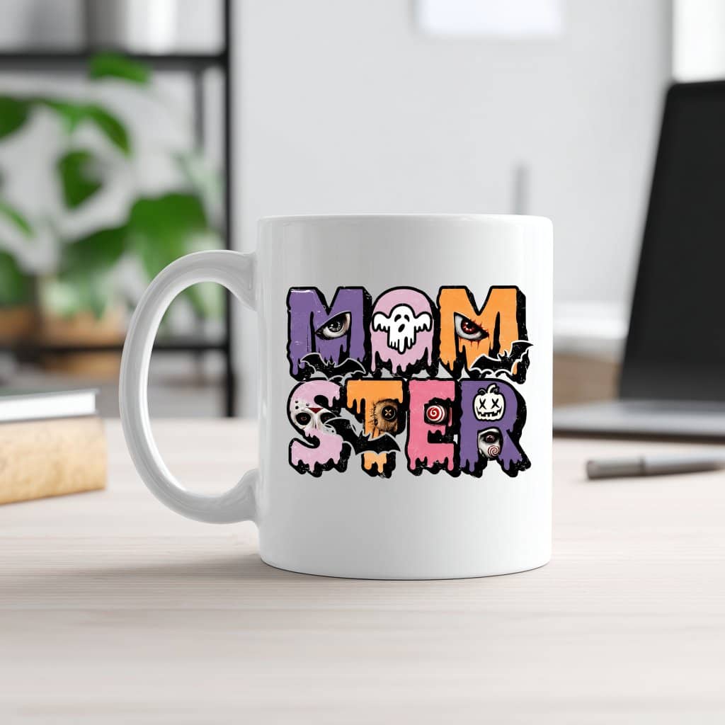 Momster Horror Halloween Coffee Mug| Funny Halloween Gift for men women