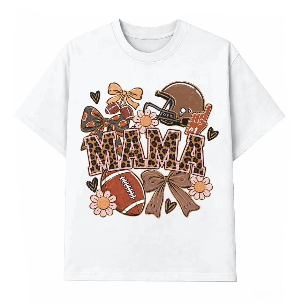 Coquette Mama Gameday Season T-shirt| Fall Football Gift for Her