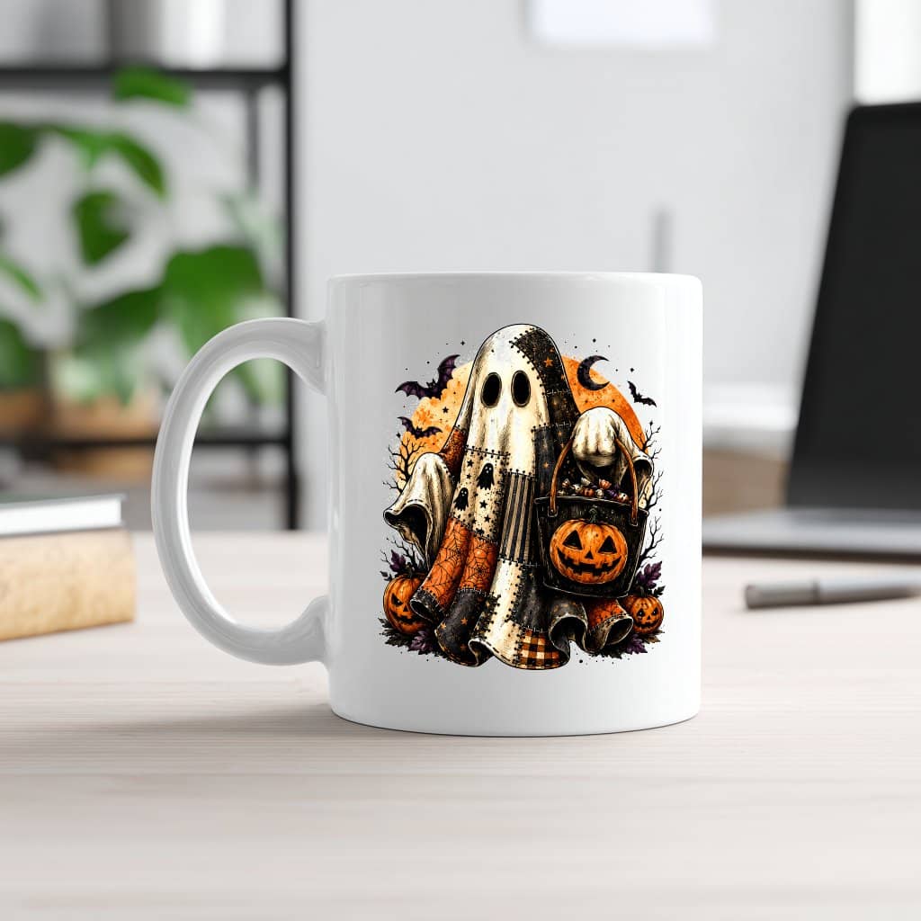 Halloween Boo Coffee Mug | Funny Halloween Ghost Gift for Drinking Coffee Lovers