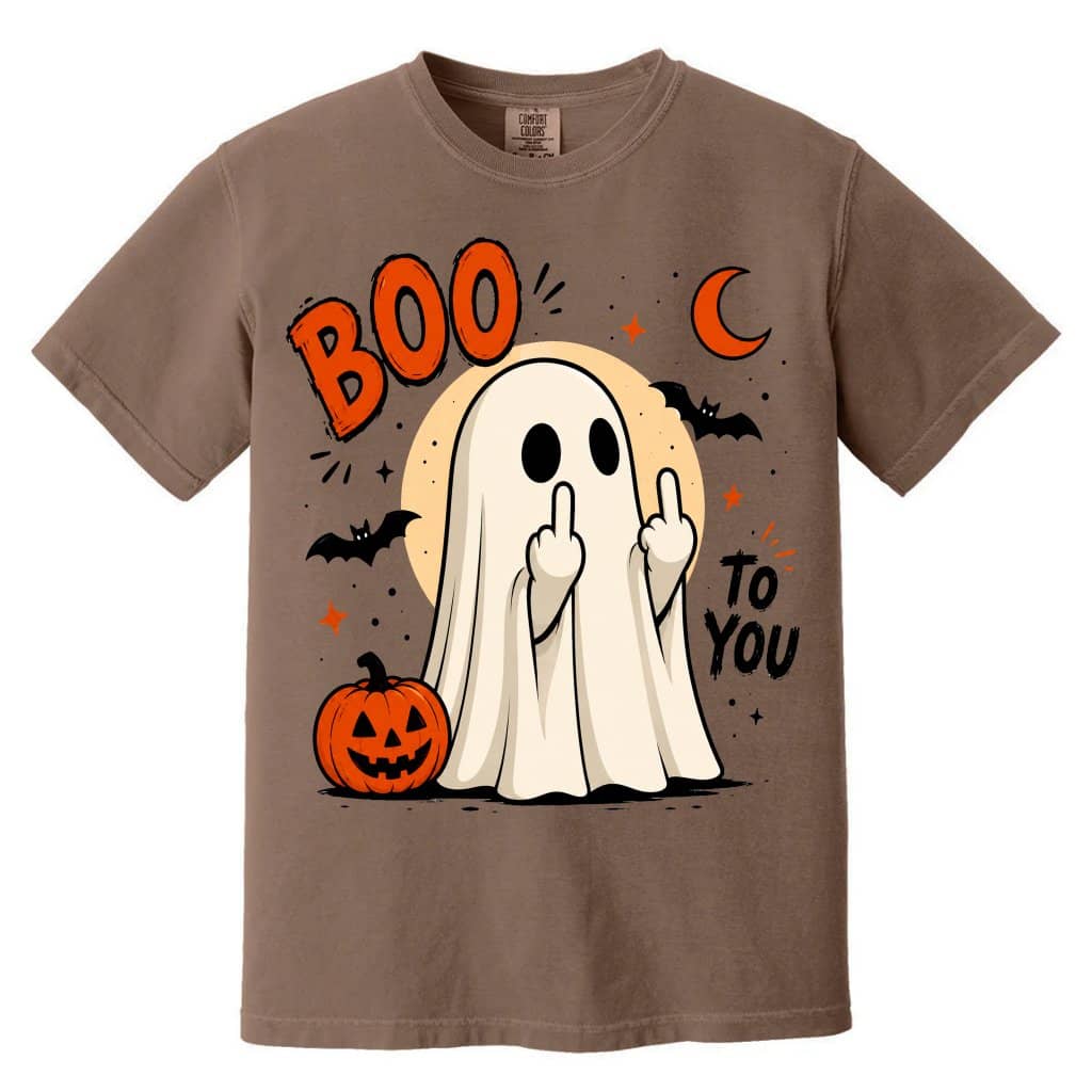 Comfort Colors Boo To You Funny Halloween Ghost Shirt| Spooky Halloween Gift for Him & Her
