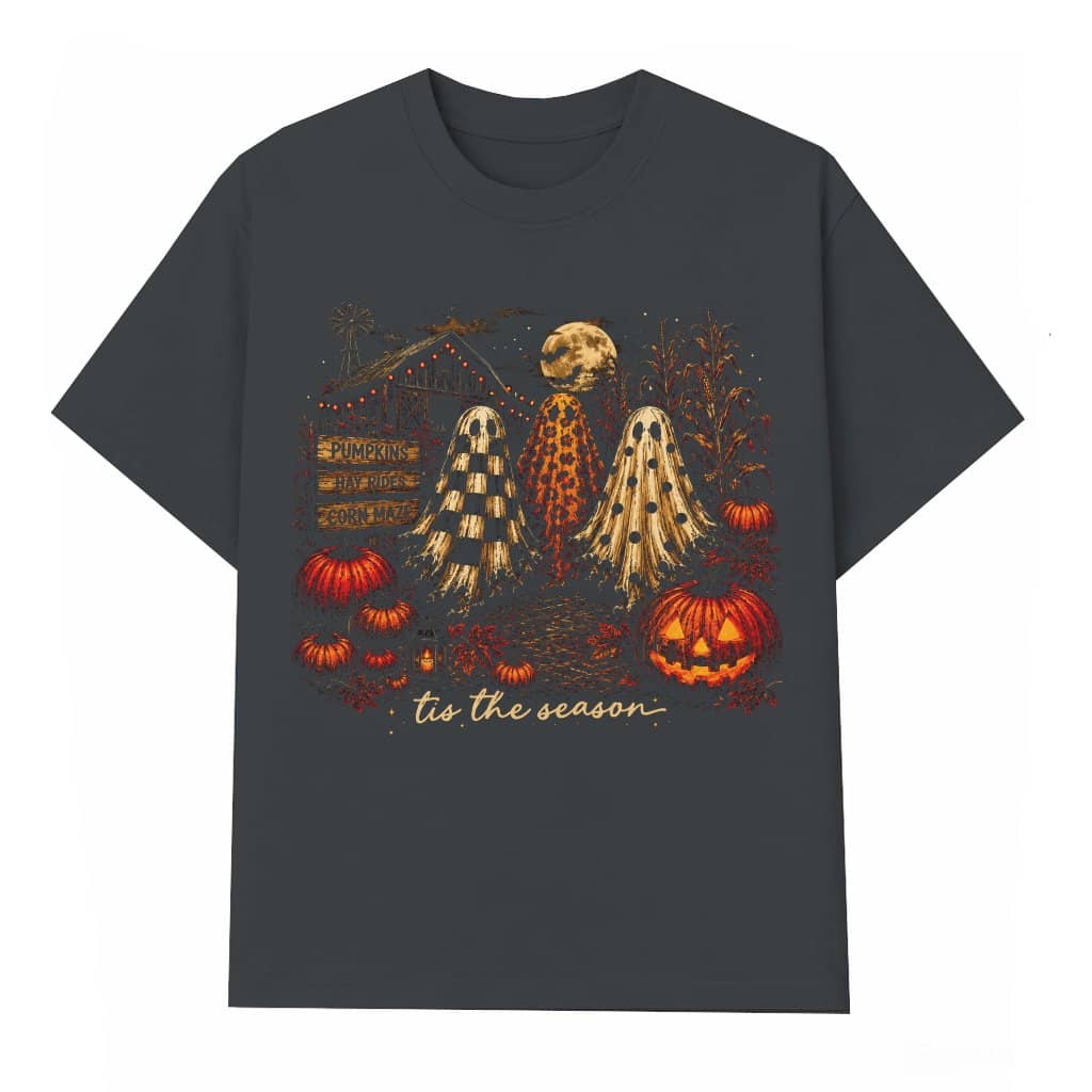 Tis The Season Western Halloween Ghost T-shirt| Spooky Halloween Gift for Her