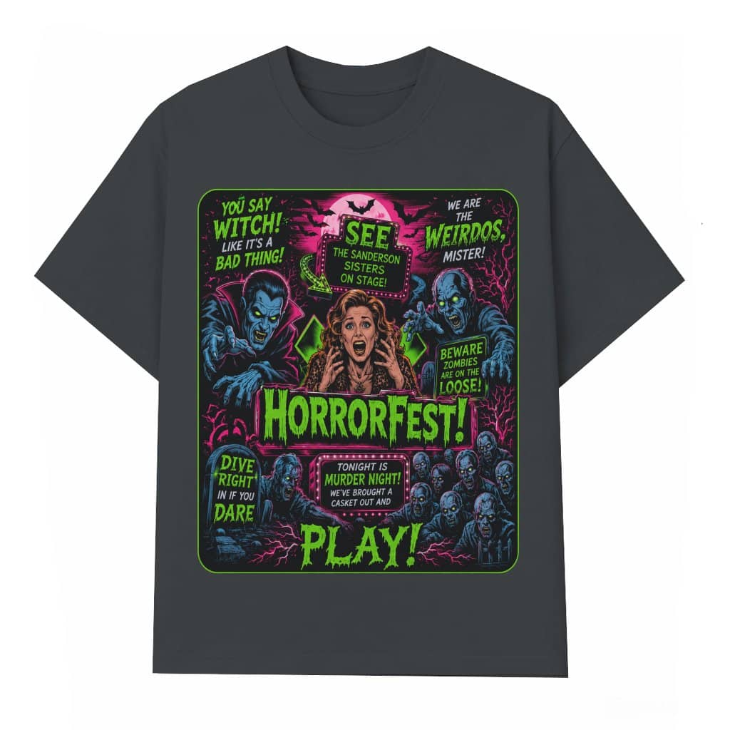 Vintage Horrorfest Halloween Movie Old Time Horror T-shirt| Spooky Halloween Gift for Scary Movie Fans