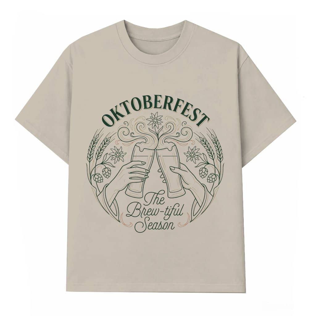 Oktoberfest The Brew-tiful Season German Beer T-shirt | Funny Oktoberfest Gift for Beer Lovers