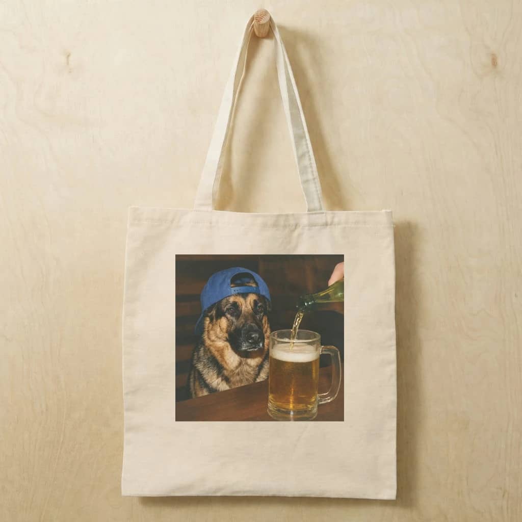 German Shepherd Oktoberfest Beer Tote Bag | Funny Dog Lover Bavarian Festival Gift for Her