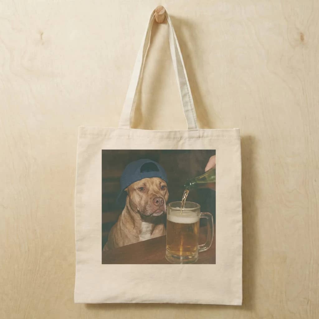 Pit Bull Oktoberfest Beer Tote Bag | Funny Dog Lover Bavarian Beer Festival Gift for Her