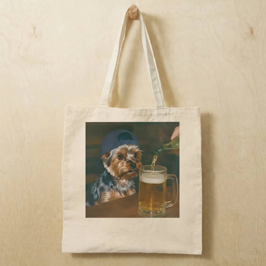 Yorkshire Terrier Oktoberfest Beer Tote Bag | Funny Yorkie Beer Lover Gift for Her