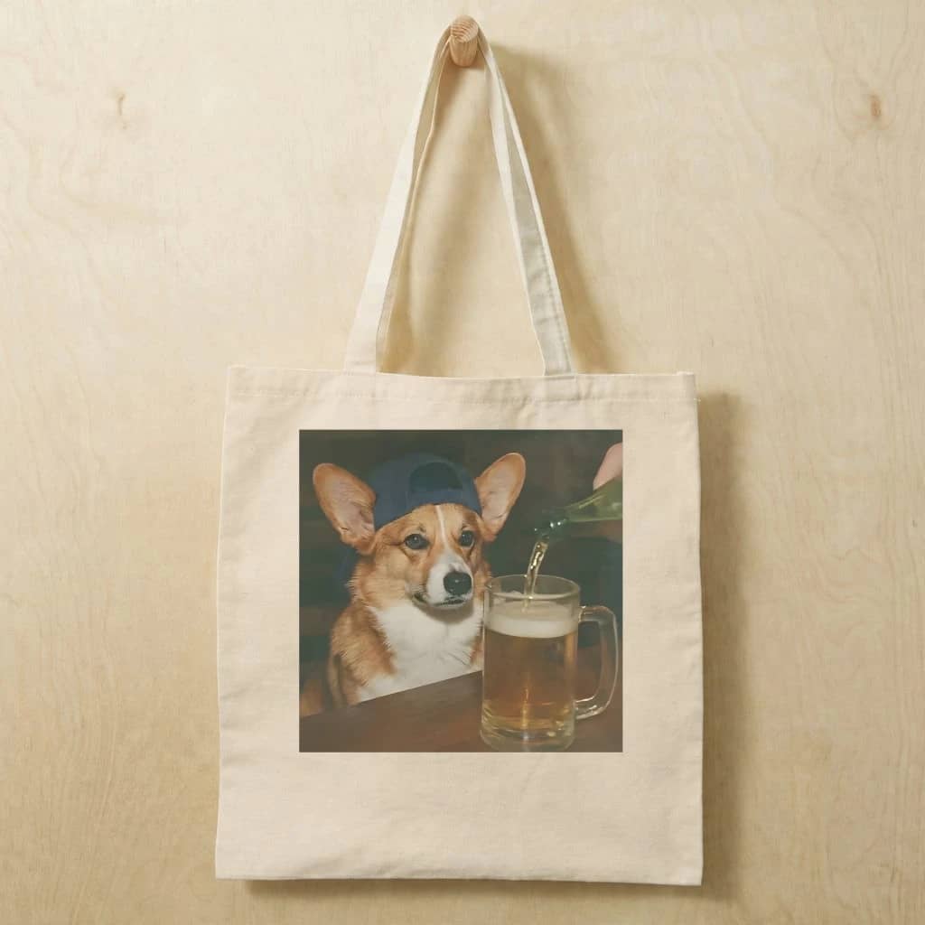 Corgi Oktoberfest Beer Tote Bag | Funny Welsh Corgi Beer Festival Dog Gift for women
