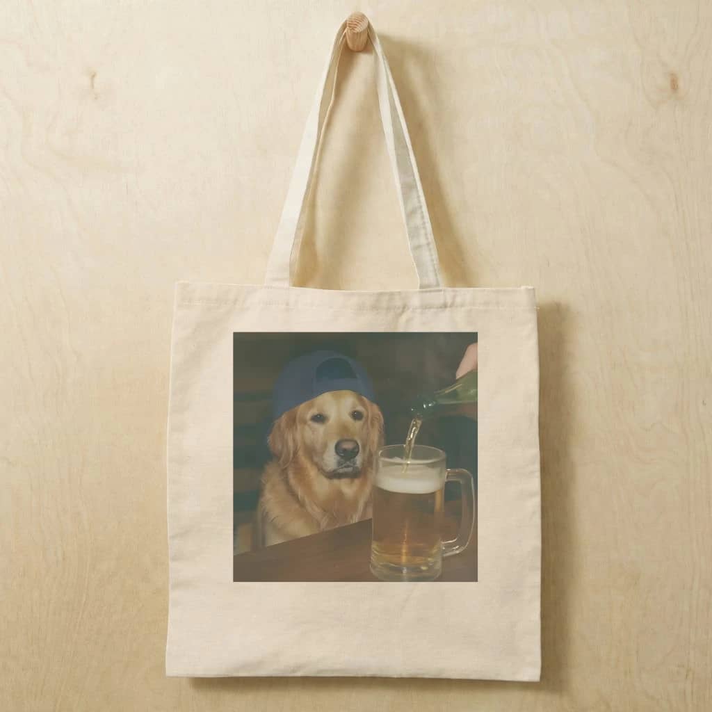 Golden Retriever Oktoberfest Beer Tote Bag | Funny Dog Lover Bavarian Festival Gift for Her