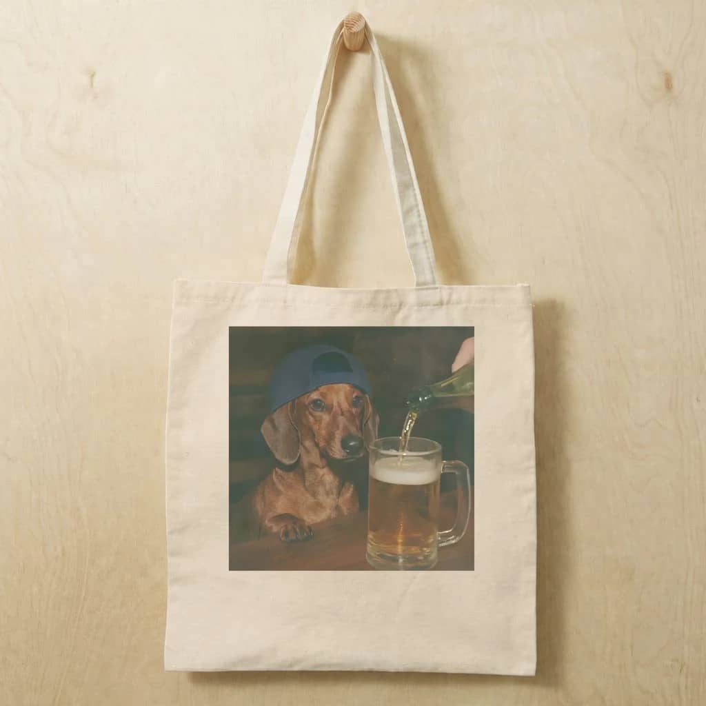 Dachshund Oktoberfest Beer Tote Bag | Funny Wiener Dog Beer Lover Gift for Her