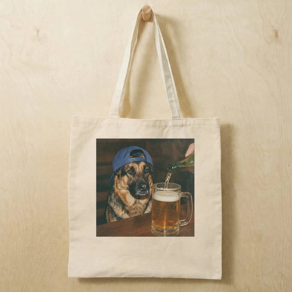 German Shepherd Oktoberfest Beer Tote Bag | Funny German Dog Beer Festival Gift for Her