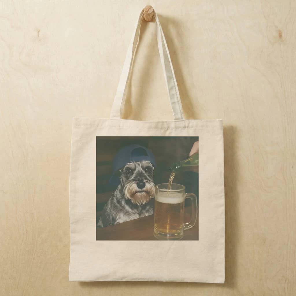 Miniature Schnauzer Oktoberfest Beer Tote Bag | Funny Schnauzer Beer Lover Gift for Her