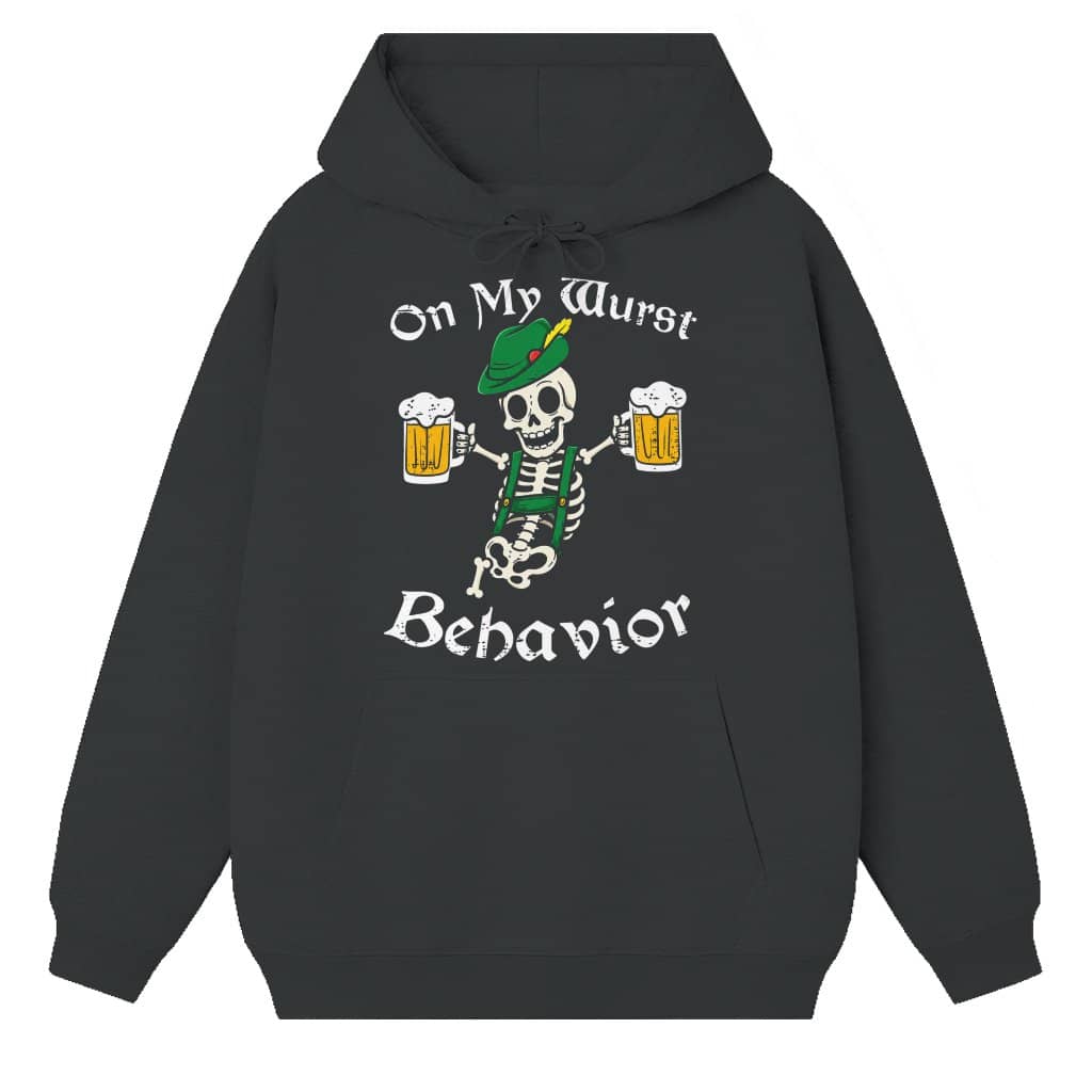 On My Wurst Behavior Funny Vintage German Oktoberfest Hoodie| Ideal Gift for Beer Lovers