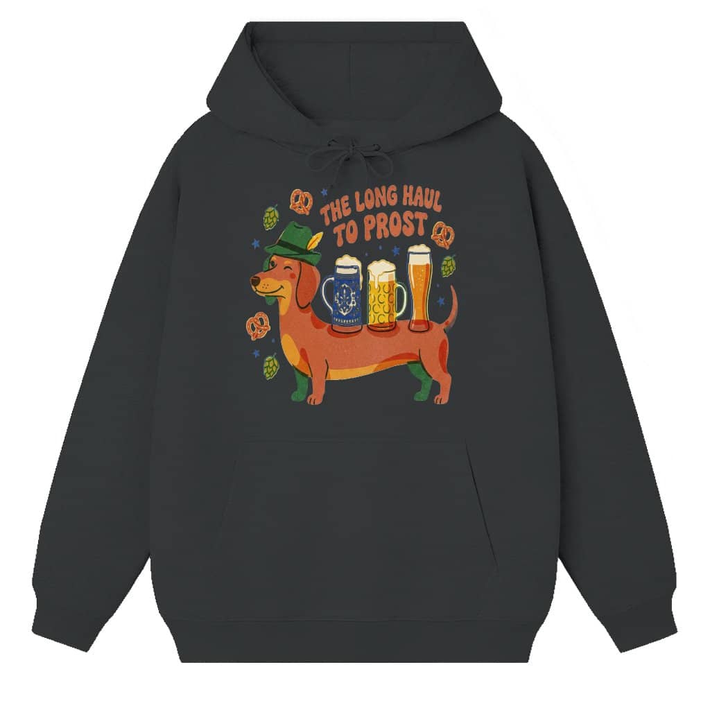 The Long Haul to Prost Dachshund Oktoberfest Hoodie| Funny German Festival Gift for Beer Lovers