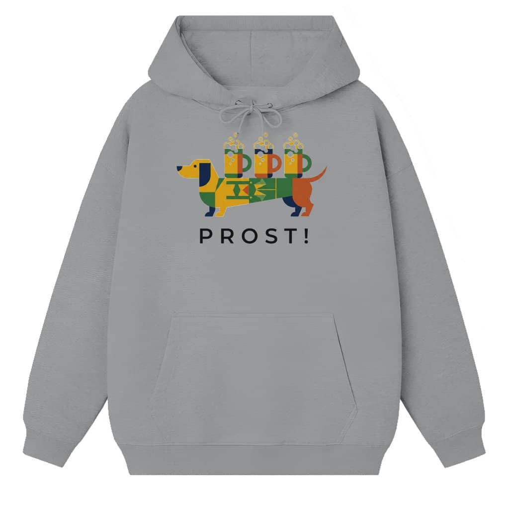Prost Dachshund Oktoberfest Hoodie| Funny German Oktoberfest Gift for Beer Lovers