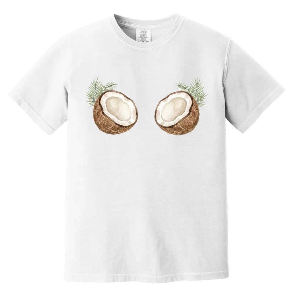 Comfort Colors Funny Coconut Bra Shirt - Premium Soft Summer Vacation Tee