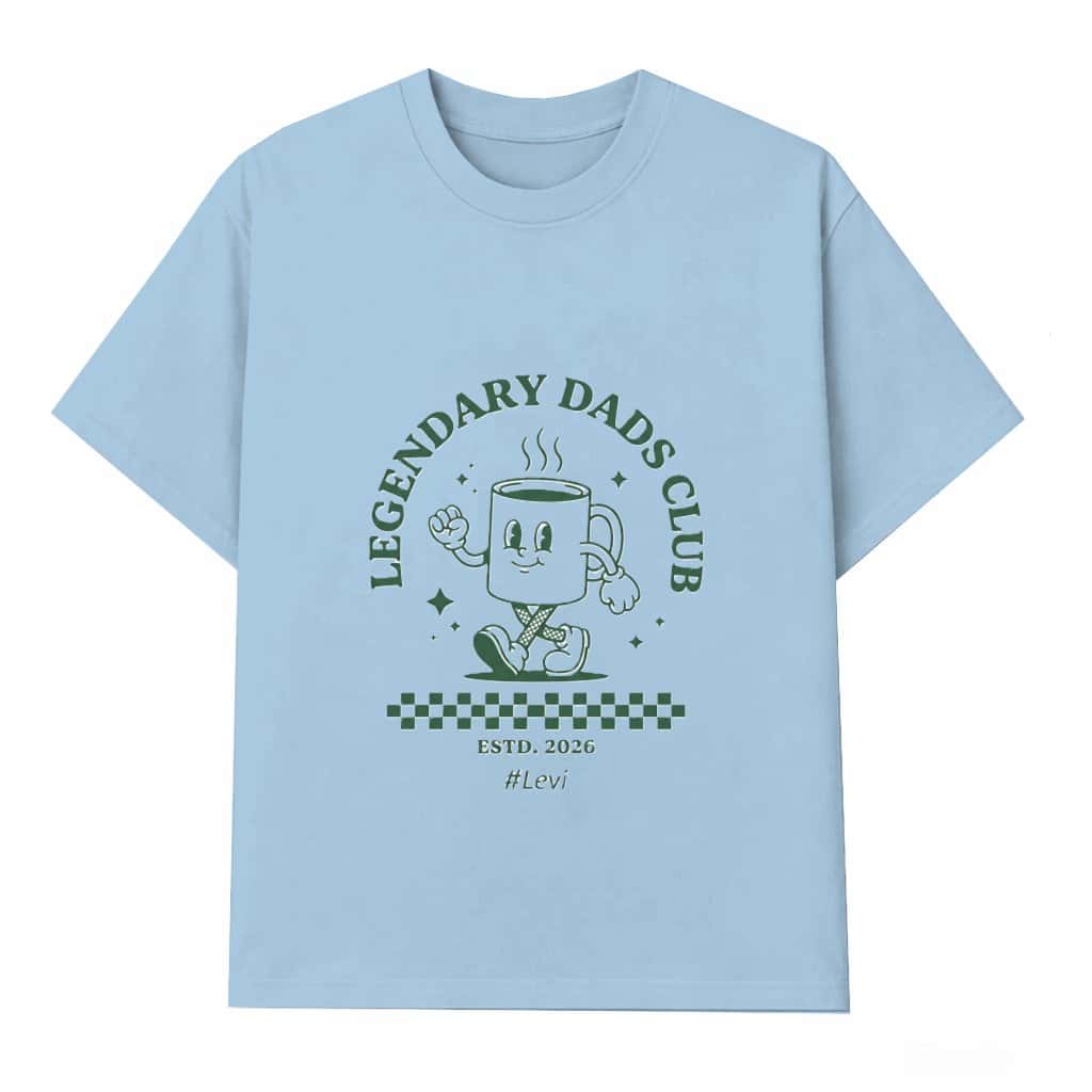 Legendary Dads Club Coffee Mug Vintage Funny Dad Shirt – ESTD 2026 - T-shirt image