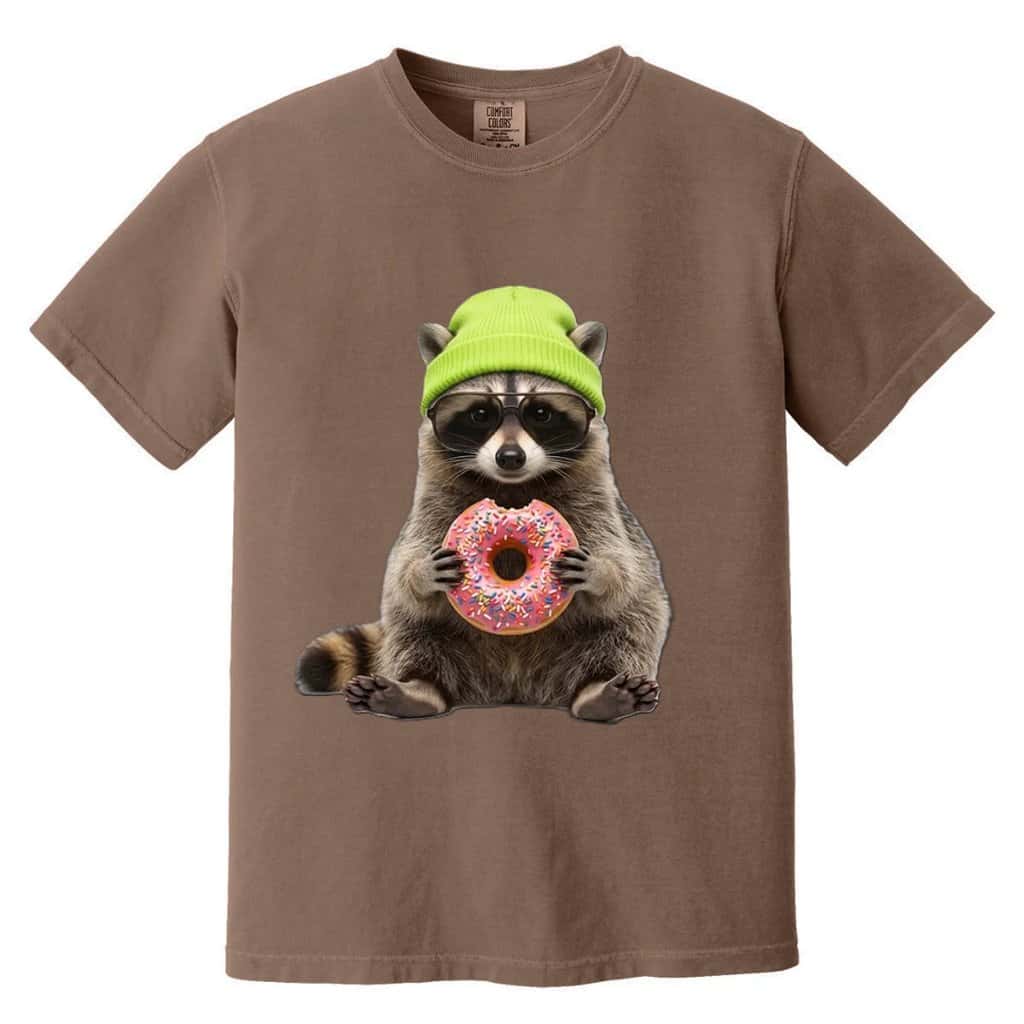 Comfort Colors Cat Drinking Iced Coffee Funny Ani image