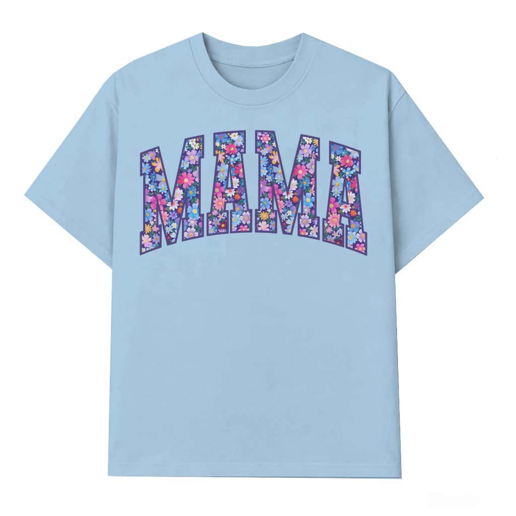 Boho Floral Mama Design Comfort Colors Shirt Baby Shower for Mama Botanical Print Casual Wear image