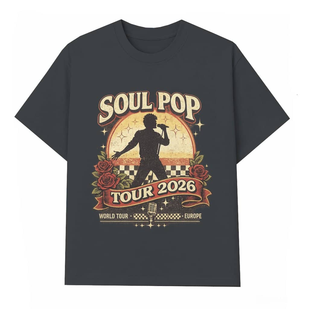 Soul Pop Tour 2026 World Tour T-shirt – Concert Gift for Music Lover Retro Vintage Streetwear