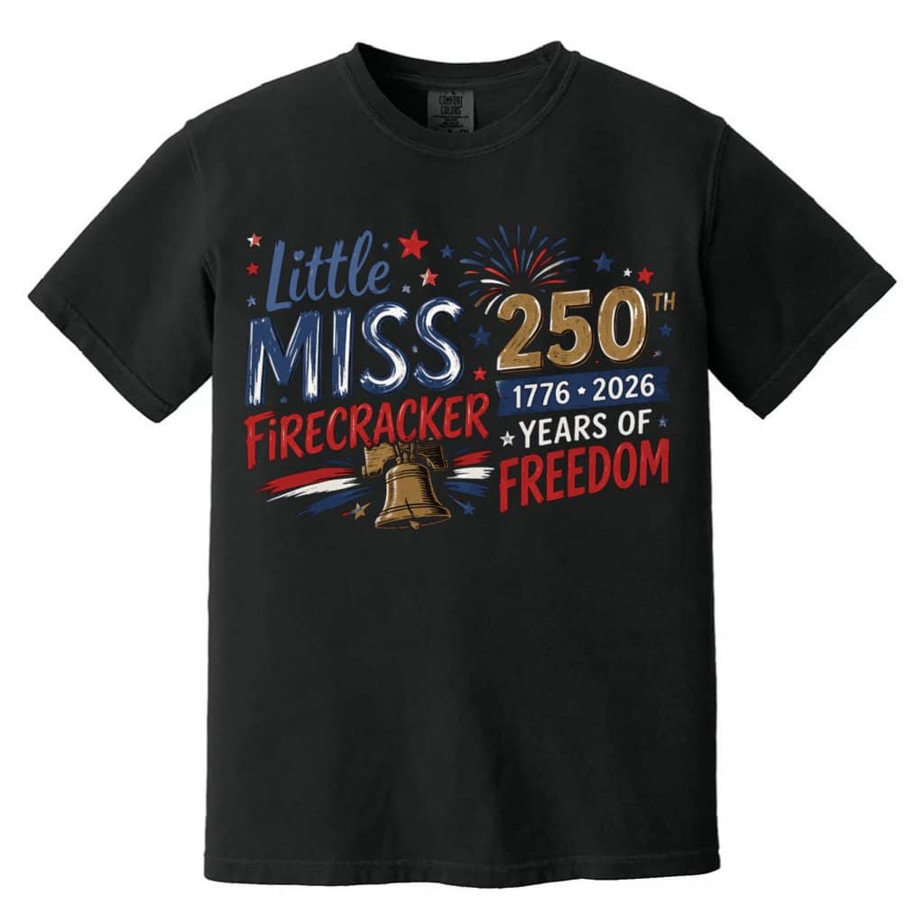 Comfort Colors Retro Little Miss Firecracker Shirt – Independence Day 1776–2026 Men Or Women Patriotic Tee
