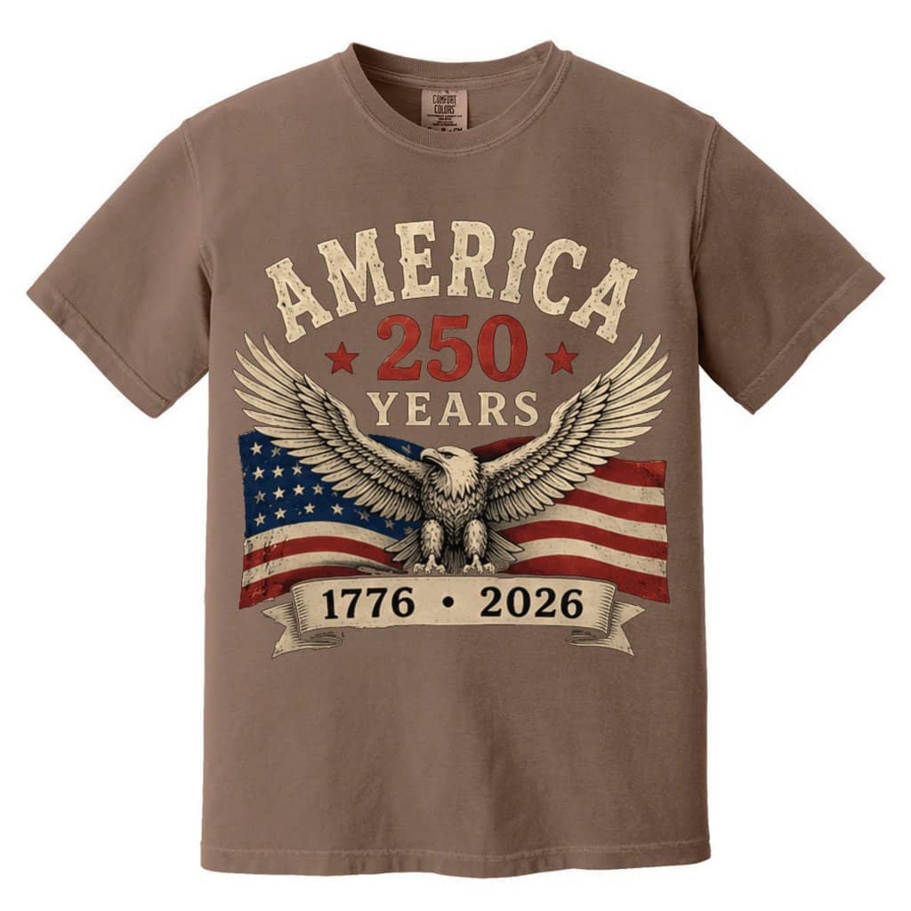 Comfort Colors Vintage 1776-2026 USA Shirt – 250 Years of Freedom Patriotic Gift for Men Women, Independence Day Graphic