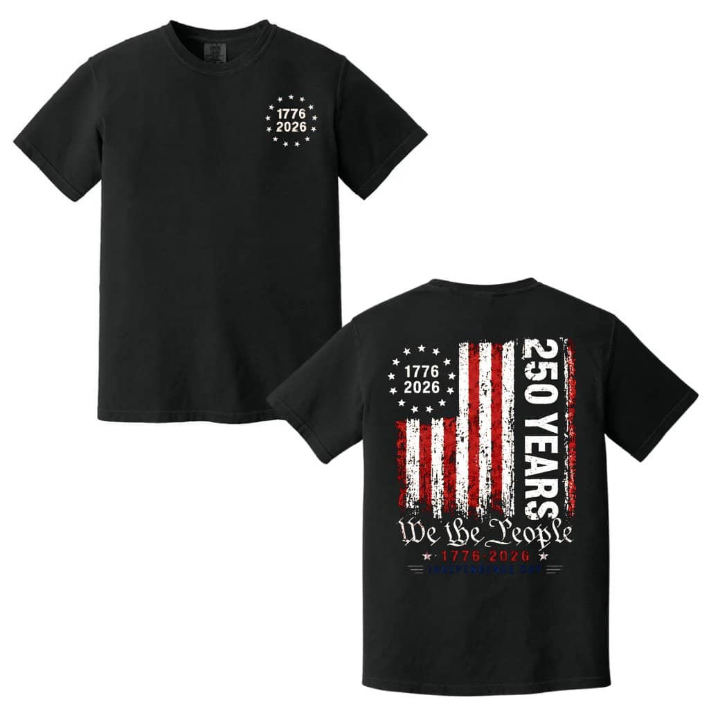 Comfort Colors Freedom 250 Years Shirt – We The People Patriotic Tee 1776-2026, USA Independence Day Gift for Dad